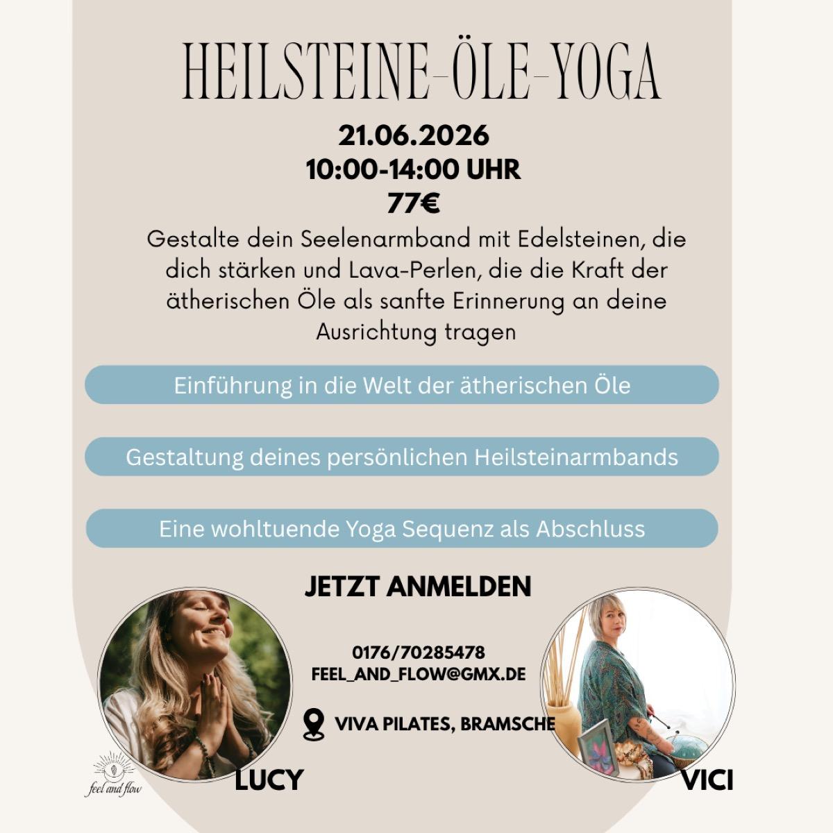Heilsteine & Öle + Yoga Flyer